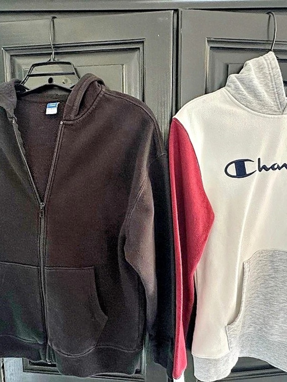 Champion Youth Colorblock Script Logo And Old Navy Zip Up Hopdie